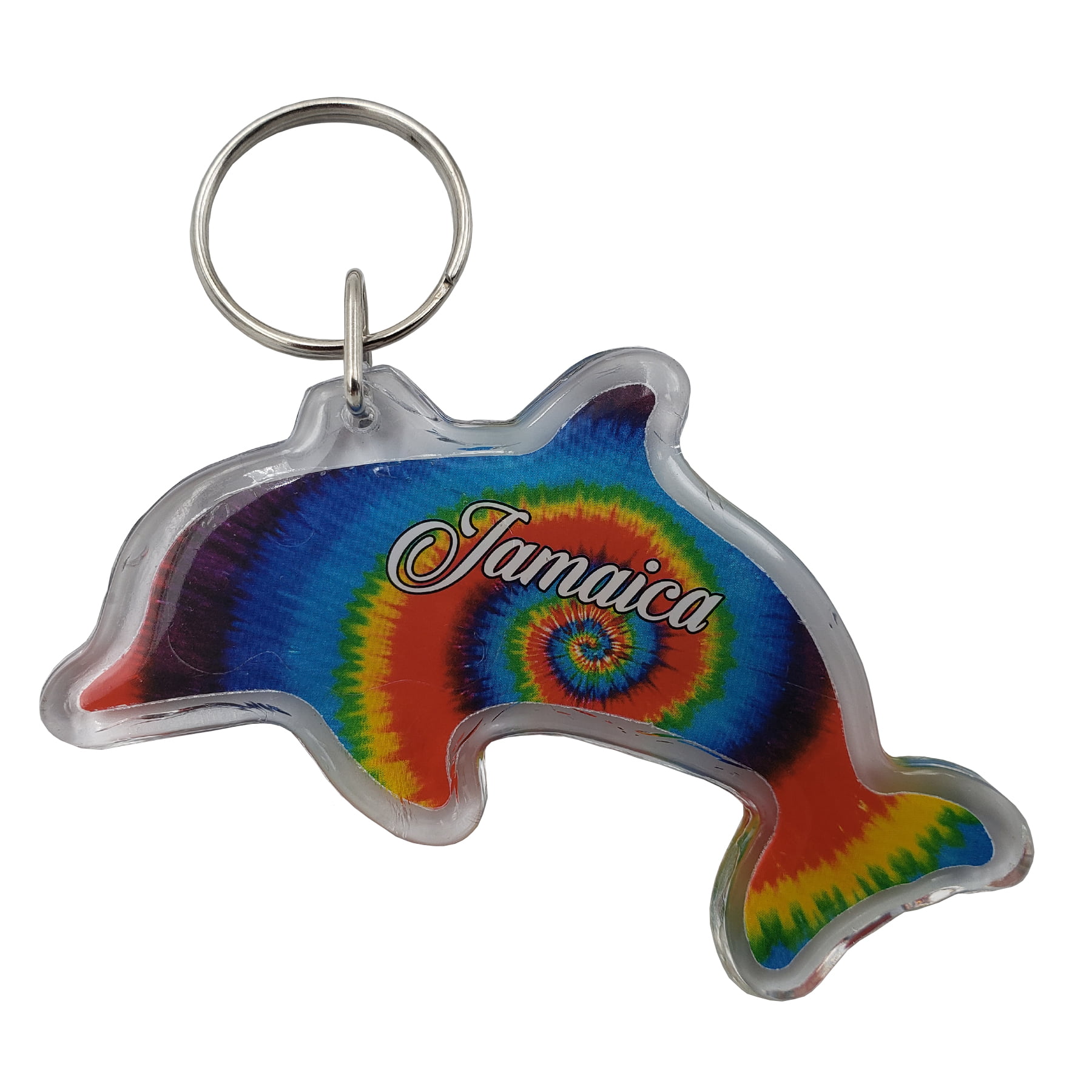 Dolphin Shape Acrylic Keychain Green Apples Store