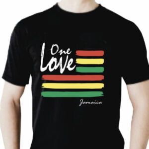 T Shirt Adult Colored Printed One Love Stripe