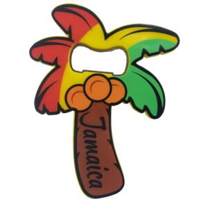 Rasta Palm Tree Bottle Opener Magnet