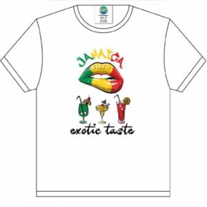 T-Shirt White Printed Exotic Taste