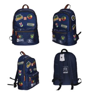 Backpack Blue Color One Love  Robin Ruth Jamaica